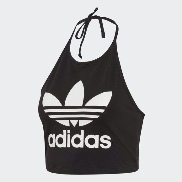 adidas trefoil halter tank top